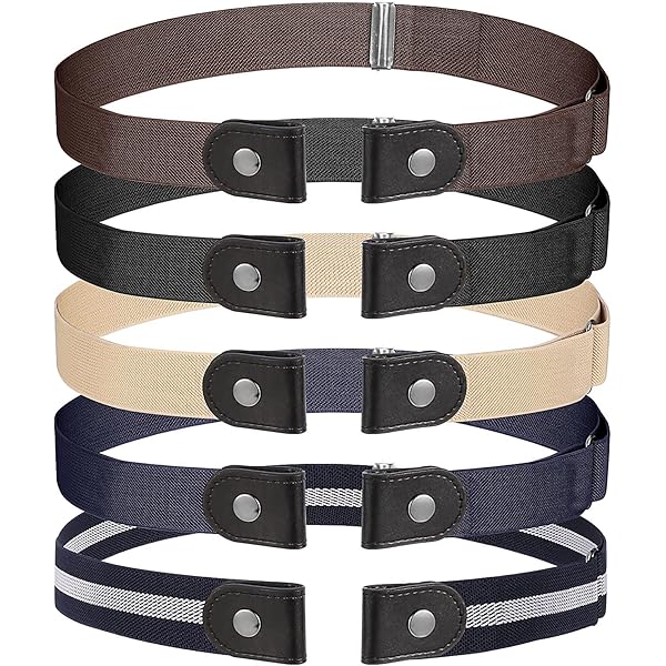 Damen Schnallenfreier Gürtel Elastisch - Unsichtbarer Stretch Gürtel Für Jeans