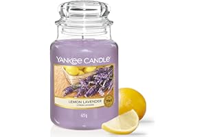 ‎YANKEE CANDLE Yankee Candle Duftkerze im Glas (groß) | Lemon Lavender | Kerze mit langer Brenndauer bis zu 150 Stunden | Perfekte Geschenke für Frauen
