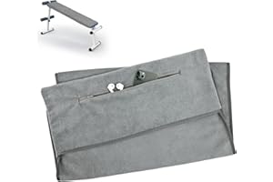 PLSMUPN Asciugamano Palestra, Asciugamano in microfibra per Uomo e Donna, Ultra Assorbente e Antiscivolo, con Pratica Tasca con Cerniera, Ideale per Fitness, Yoga e Sport all'Aperto（120x50cm）