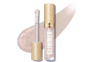 REVLON Super Lustrous Glimmer Gloss, Brillo de Labios Hidratante y Voluminizador, Gloss con Glitter de Origen Eco-Vegetal, Acabado Ultra-Brillante No Pegajoso Tono 001 Diamond Drama, 3,8ml