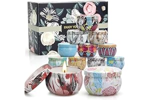 YINUO LIGHT 12 Pack Candles Gifts for Women, Scented Candles Gift Set, Aromatherapy Candles and Real Soy Wax Portable Travel Tin Candle Set for Birthday Bath Yoga Presents for Her Mother's Day Valentine's Day