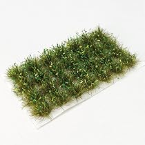 Woohome 53 PCS Modèle Arbres Gazon Lichen pour Feuillage, Rouge Touffe d'herbe Statique Herbe Artificielle Modèle pour Le Chemin de Fer de Paysage de Train