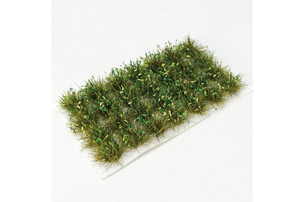 Woohome 32 PCS Modèle Arbres Gazon Lichen pour Feuillage, Touffe d'herbe Statique Herbe Artificielle Modèle pour Le Chemin de Fer de Paysage de Train