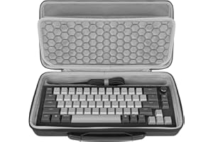 GEEKRIA 65% Étui de Transport pour Clavier pour Clavier Compact 68 Touches avec Bouton, Compatible avec ASUS ROG Falchion NX 65%, Keychron Q2/ Q2 Pro/ V2, Razer Huntsman V3 Pro Mini 60%
