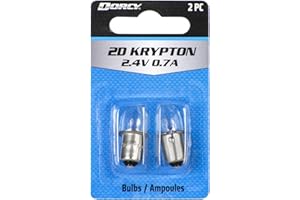 Dorcy 2D-2.4-Volt, 0.7A Bayonet Base Krypton Replacement Bulb, 2-Pack (41-1660)