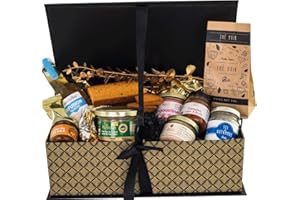 COLIS GOURMANDS - Panier Garni FOIE GRAS - Coffret Gourmand À Offrir - Panier gourmand Produits Français - Idéal pour Cadeau Fête de Noël - Panier Garni - Sans Porc & Sans Alcool