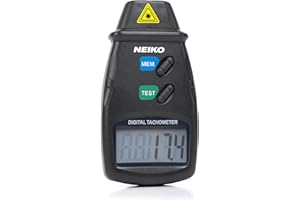 NEIKO 20713A Digital Tachometer, Noncontact Laser Photo Sensor with 2.5 to 99,999 RPM Accuracy, RPM Gauge Marker with Batteries Included