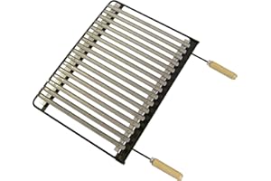 Imex El Zorro – Parrilla Barbacoa Acero Inoxidable | 62x41 cm | Resistente a la Corrosión y Fácil de Limpiar | Compatible con Barbacoas de Carbón, Leña y Gas
