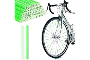 Abeillo 36Pcs Reflective Spoke Covers for Bicycle, 360° Visibility 2.9Inch Bike Spoke Reflectors for Night Riding, Bike Wheel Reflector Tube Reflective Spokes Skins Wheel Decoration Reflectors