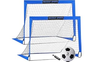 Wayout Sports - Porterías Fútbol Plegables con Balón e Hinchador para Niños y Adultos