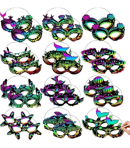 KOQAIIZ Masques de Anniversaire Licorne, Masque Enfant Licorne Parti, 6 Pièces Masques Licorne Enfant Fournitures, pour La Décoration Intérieure, Le Cosplay, Le Graffiti Fait à La Main