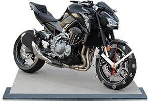 Moto Kawasaki Z900, 2017 en Horloge Miniature sur Socle 01