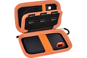 PAIYULE Case Compatible with SanDisk 1TB 2TB 4TB 500GB/for PRO Extreme Portable SSD External Solid State Hard Drive, Memory Card SD SDXC SDHC Card Storage Holder Organizer (Box Only) Black (Black)