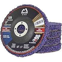 125mm CSD-Reinigungsscheiben, 5 Stück – Nylongewebe Zum Entfernen Von Farbe, Rost & Co. – Für Metall & Mehr