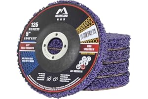 Merryland Disco de Limpieza 125 Pintura Óxido para Amoladora Angular, 125mm Púrpura Disco de Decapado Disco CSD 5 Piezas, Disco Abrasivo para Decapar Metal Acero INOX Hierro, Bravo-Line SB208114-05