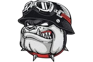 SUMA SHOP Biker Bulldog Parche Para Aplicar Con Plancha Para Chaleco De Cuero | Parches Para Moto Y Perros, Parches De Motociclista, Parches Para Hombre