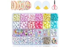 ATOWORLD Stitch Bracelet for Girls Kids Women DIY Beads Set Bracelet Stitch Friendship Bracelet Letter Beads Cute Jewellery Girls Bracelets Kids Teenage Christmas Bracelet Funny for Friends Clay Beads String