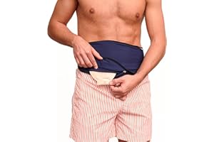 SIIL Stoma Belt for Men&Women Blue Stoma Bag Covers for Colostomy Ileostomy & Urostomy, Stoma Support Belt Compatible w/Convatec Coloplast Hollister & Other Stoma Bags, Sports & Swimming Belt M