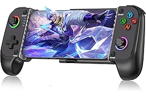 HASACOOL Controller mobile per iPhone, controller per smartphone per Android con joystick ad effetto Hall, controller mobile Bluetooth con supporto per PS Remote Play/Xbox Cloud/MFi Apple Arcade/Roblox
