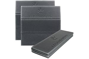 Legendwerk® 3X Thermo Sitzkissen Outdoor faltbar - Isolierendes wasserdichtes Sitzkissen - Schaumstoff Sitzpolster Stadion - Thermositzunterlagen unterwegs (Anthrazit)