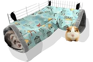 COSYCRADLE Accessori da gabbia per furetto Tunnel Tubo Angolare Nascondiglio in Pile Letto Amaca per Porcellini d'India