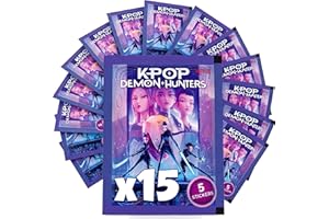 Figurine KPop Demon Hunters, 15 Pacchetti, 75 Stickers Ufficiali