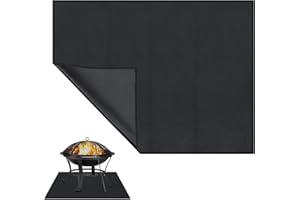 Enyhom Tapis ignifuge de 97 x 127 cm sous le gril, tapis de protection ignifuge pour barbecue, isolation thermique, couverture ignifuge pour pelouse, pique-nique, jardin, jardin