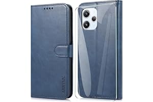 ARRYNN Funda Xiaomi Redmi 12 4G / 5G (6.79") con Cristal Templado Protector de Pantalla,Cover Xiaomi Redmi 12 4G / 5G (6.79"),Premium PU Funda de Cuero con para Xiaomi Redmi 12 4G / 5G (6.79") - Azul