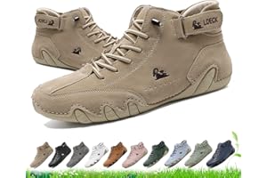 LOVEWLVNCL Scarpe ortopediche traspiranti impermeabili da uomo e da donna Vogldeck - Scarpe da passeggio a piedi nudi fatte a mano for esterni, leggere, casual, for escursionismo, lavoro e uso quotidiano(Cachi,4