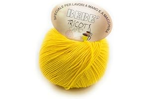 woolove Bebè - Bellissimo Puro Cotone Adatto per Neonati da lavaorare con Ferri o Uncinetto 2.50/3.00