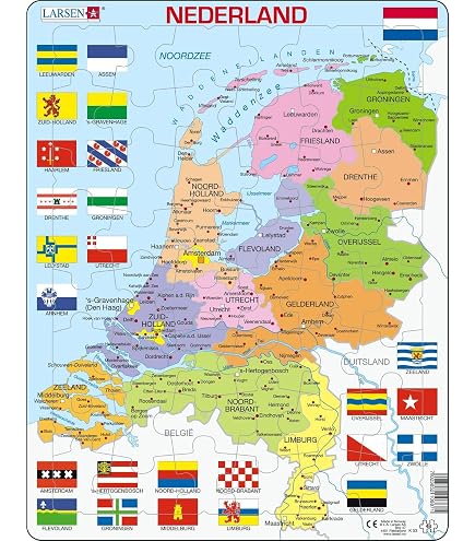Larsen A5 France Carte Politique, édition Français, Puzzle Cadre avec de 70 pièces Larsen A5 France Carte Politique, édition Français, Puzzle Cadre avec de 70 pièces