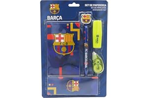 CYP BRANDS Marchi CyP - FC Barcelona, ​​set di cancelleria, materiale scolastico, scrittura, Barça, prodotto ufficiale