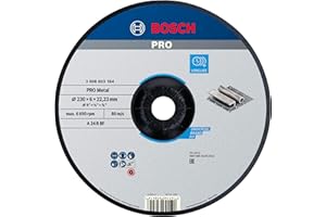 Bosch 1x Disque abrasif PRO Metal Longlife pour grande meuleuse angulaire et alésage 22,23 mm (pour Acier, Ø 230 mm, Professional Accessoire Grande meuleuse angulaire)