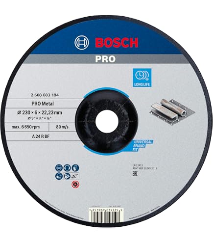 Bosch 2608606717 - Disco lamellare, diametro 125 mm, diametro foro 22,23 mm, 60 giri/min, 1 Pz