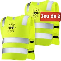 Gilet Pare Balle Gilet Haute Visibilité Jaune Fluo Pour Enfant 5-10 Ans - Sécurité Routière, Normes Signalisation Veste Réfléchissante
