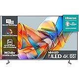 Hisense 55" ULED Mini-LED 4K 2023 55U62KQ, Smart TV VIDAA U6, Dolby Vision, HDR 10+, Game Mode Plus, Alexa Built-in, VIDAA Vo