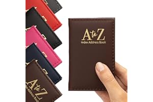 Evelay Carnet d'adresses rembourré avec couverture aspect cuir Marron