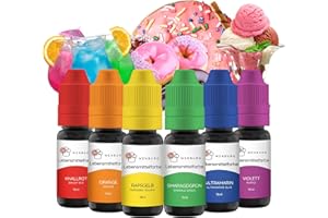 Wenburg Lebensmittelfarbe, 6 x 11ml, hochkonzentriert. Made in EU. Zuckerfrei, flüssig. Farben Set, zum Färben von Teig, Getr