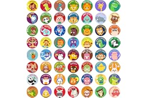 NESTCODE 1000 PCS Motivational Stickers for Kids,56 Animals Cartoon Designs,Teacher Rewards Stickers,potty trainning Stickers,Encouraging Stickers,Incentive Stickers,1 Inch Round Animal Stickers