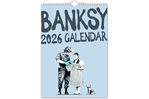 The Calendar King // Banksy – Calendrier mural 2026 – Format A4 // Créatif/Art/Insolite/Noël/Anniversaire/Idée Cadeau/Nouveauté/Père Noël secret/Planificateur annuel/Cadeau de bureau (pleine couleur