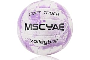MSCYAE Pelotas de Voleibol Oficiales Talla 5, para Interior y Exterior de Tacto Suave - Ideal para Playa, Jardín y Piscina