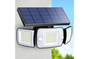 ‎INTELAMP INTELAMP Solarlampen für Außen mit Bewegungsmelder, 6000 mAh Solarleuchten für Außen 108 LED Solar Lampe Outdoor Ideal für Terrasse, Veranda, Garage, Hof, Straßen, IP65 Wasserdicht