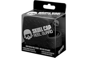 13 FISHING Skull Cap – Housse de Moulinet à Profil Bas – Compatible avec la Plupart des moulinets Baitcast pour droitiers et gauchers – Noir – SC-C2-BLK