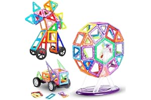 LIVEHITOP 116 Pezzi Costruzioni Magnetiche Blocchi – Mattoncini Magnetici Giocattoli Educativo Creativo Compleanno Natale Regalo Giornata Bambini per Bambini da 3 Anni