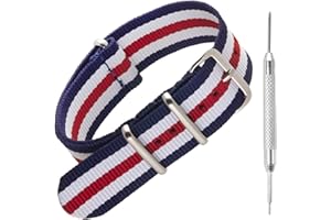 Sniper Bay Nato Strap Watch Strap – Nato Watch Straps for Men and Women with Military-Grade Nylon, Stainless Steel – 18mm, 20mm, 22mm, 24mm Wrist Strap Widths