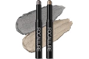 ‎ANGLICOLOR 2 PCS Creme Lidschatten Stick,Heller Lidschattenstift Crayon Set,Matt und Schimmernder Augen Make up Set,Langanhaltendes Wasserfester Lidschatten Makeup Pen Werkzeug (Polar Dust Storm（2324）)