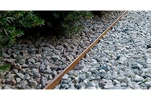 KYPOS Bordura a giunzione in Acciaio COR-TEN spessore 1.2 mm con Bordo risvoltato a goccia e picchetti integrati - h. 90 mm - Confezione da 5 Metri