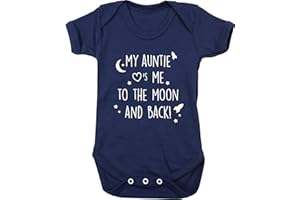 Hippowarehouse My Auntie Loves Me To The Moon And Back baby vest bodysuit (short sleeve) boys girls