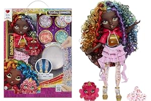 Rainbow High Rainbow Shimmers with Slime - Iris - 28cm Fashion Doll, Comes with a Slime Kit and a Pet Chameleon, Suitable for Children Ages 4+