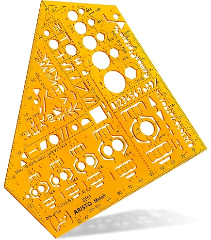 Aresto Ruler 250mm Triangle ARISTO Graduated Set Square With Handle, Hypotenuse ...